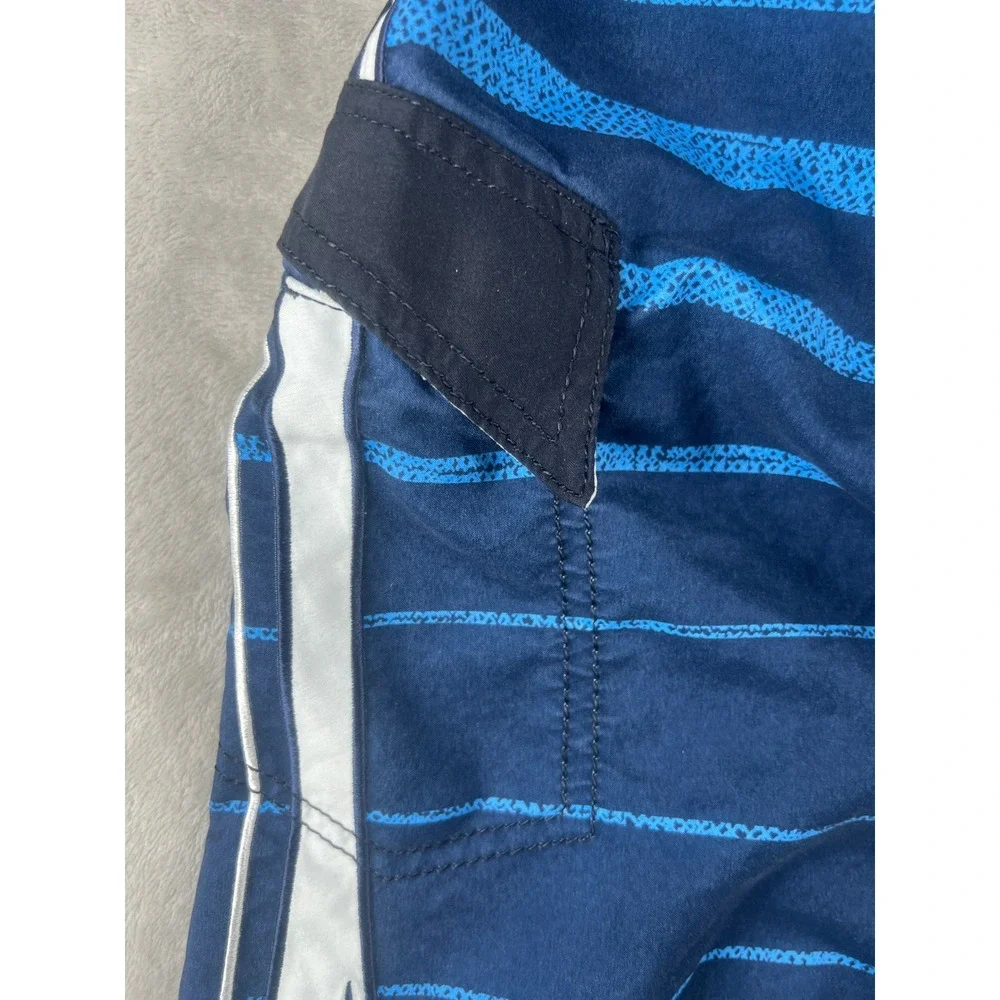 Vintage billabong Mens Blue Striped Board Shorts Size 34 Swim Trunks M122QOCC